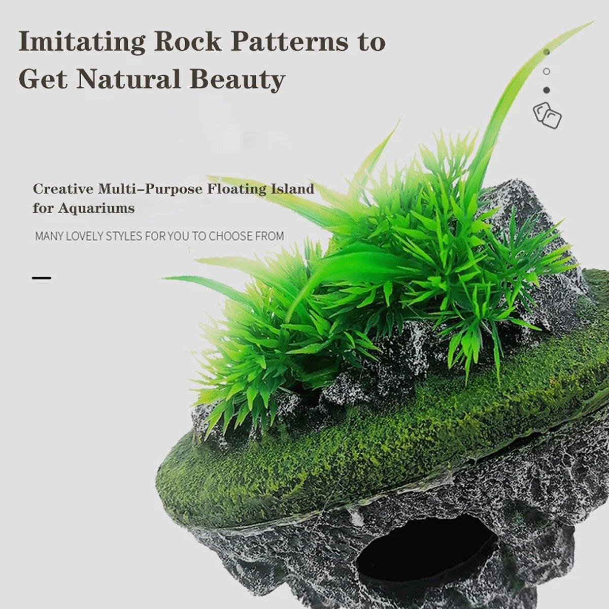 Fish Tank Aquascape Hoverstone Decoration Natural Rock Landscaping for Aquarium - S