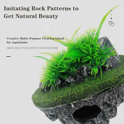Fish Tank Aquascape Hoverstone Decoration Natural Rock Landscaping for Aquarium - S
