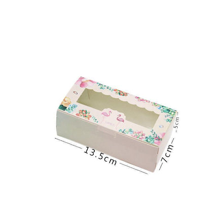 50PCS Set of 2 Premium Cake Packaging Boxes Clear Window Food Grade Cardboard - Marble-50pcs