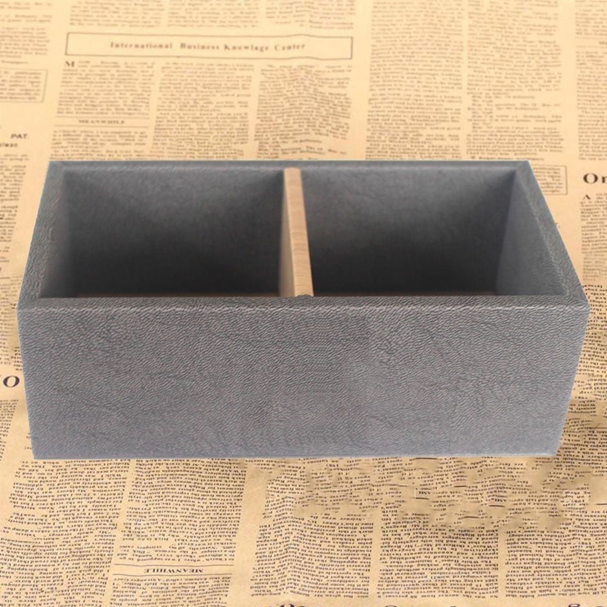 Double Compartment Tea Caddy Hotel Room Storage Organizer for Tea Bags Sugar