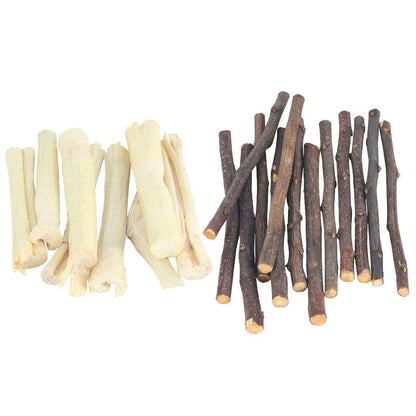 Natural Rabbit Molar Snacks Hamster Branches Sweet Bamboo Grinding Teeth Wood - Black