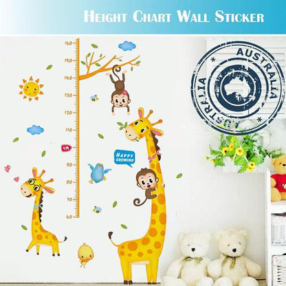 Removable Wall Height Chart Sticker Growth Measurement Ruler Decal for Wall Decor - B