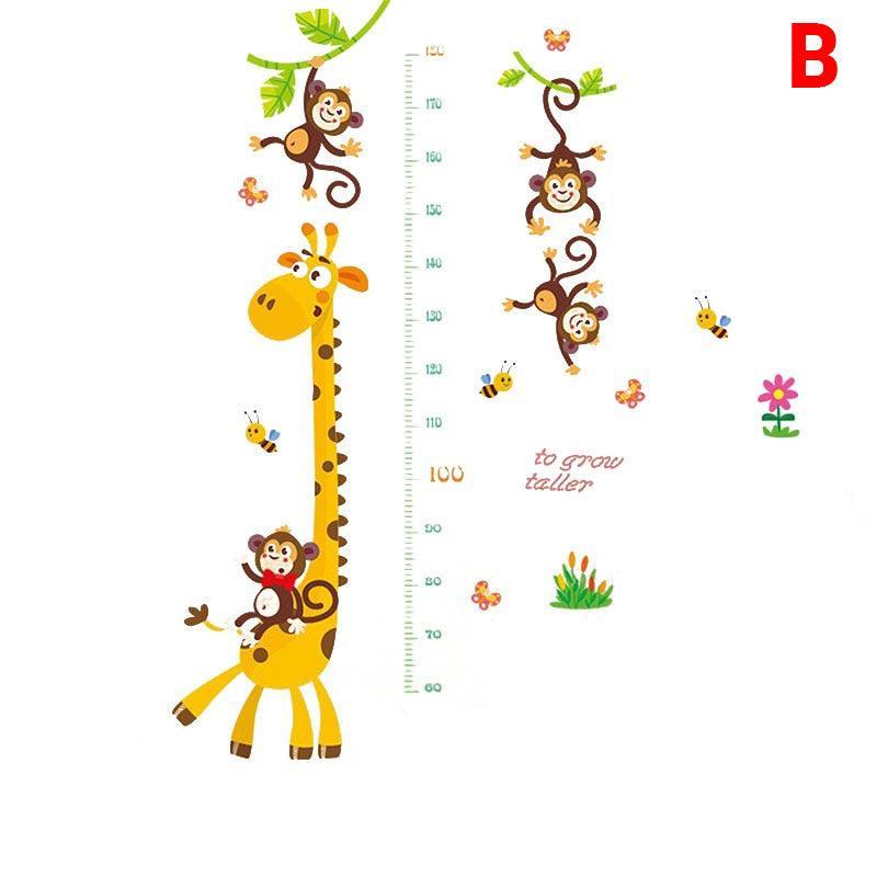 Removable Wall Height Chart Sticker Growth Measurement Ruler Decal for Wall Decor - B