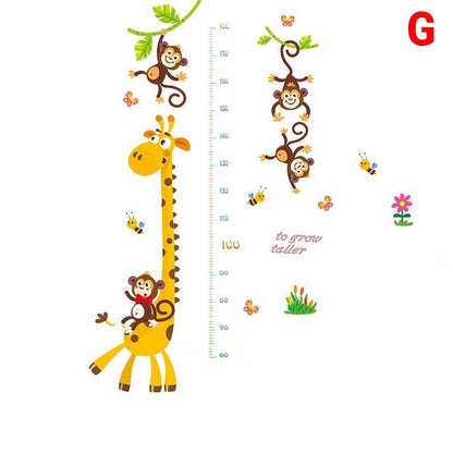 Removable Wall Height Chart Sticker Growth Measurement Ruler Decal for Wall Decor - B
