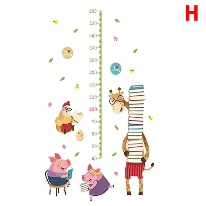 Removable Wall Height Chart Sticker Growth Measurement Ruler Decal for Wall Decor - B