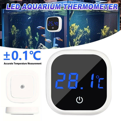 Aquarium Thermometer External Touch Screen Fish Tank Water Temperature Monitor