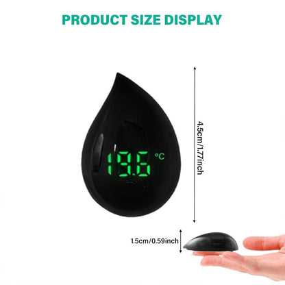 Mini Digital Fish Tank Thermometer High Precision Aquarium Temperature Gauge - Black