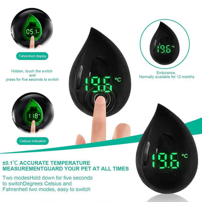 Mini Digital Fish Tank Thermometer High Precision Aquarium Temperature Gauge - Green