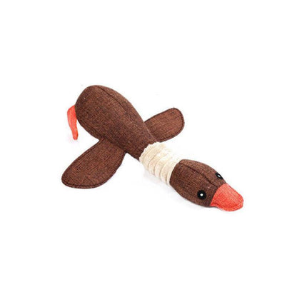 Squeaky Dog Toys Puppy Pet Chew Rope Squeaker Crinkle Rope Plush Toy Teething Au - Brown Dog