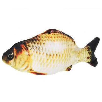 Electric Dancing Fish Kicker Cat Toy Wagging Realistic Moves Usb Rechargeable Au - Crucian Carp