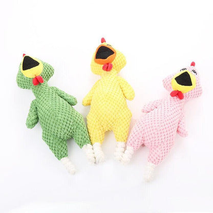 Squeaky Dog Toys Puppy Pet Chew Rope Squeaker Crinkle Rope Plush Toy Teething Au - Grey Donkey