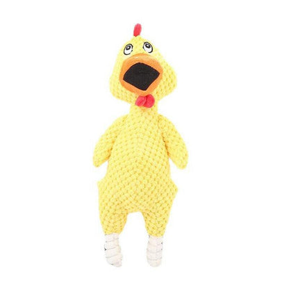 Squeaky Dog Toys Puppy Pet Chew Rope Squeaker Crinkle Rope Plush Toy Teething Au - Dark Goose