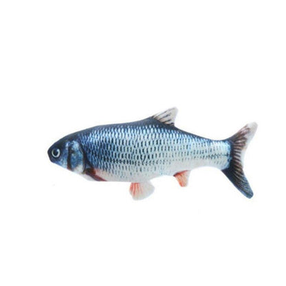 Electric Dancing Fish Kicker Cat Toy Wagging Realistic Moves Usb Rechargeable Au - Grass Carp
