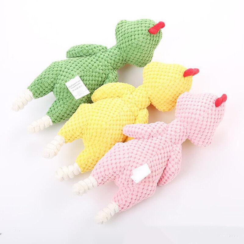 Squeaky Dog Toys Puppy Pet Chew Rope Squeaker Crinkle Rope Plush Toy Teething Au - White Donkey