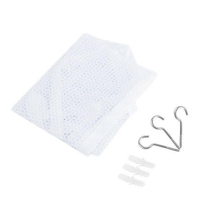 Soft Large Toy Hammock Mesh Net Storage Organizer for Bedroom Plush Toys - White