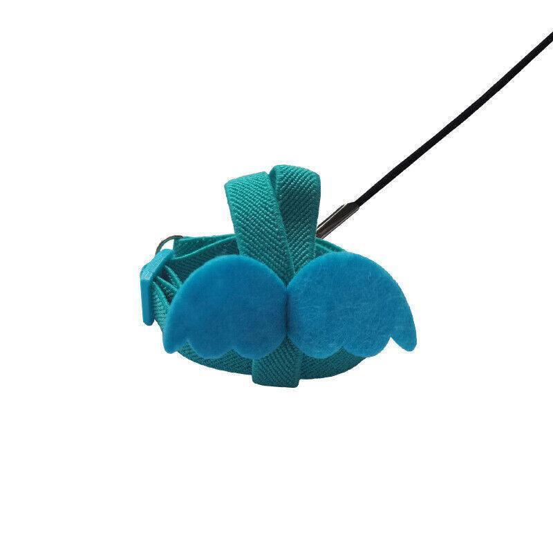 Parrot Bird Harness Leash Adjustable Flying Training Rope Cockatiel Conure Budgie - Pink