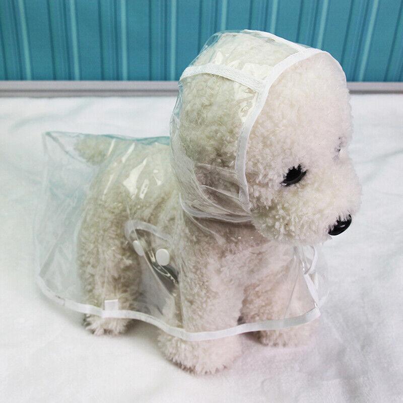 Puppy Waterproof Pet Dog Raincoat Jacket Clothes Vest Rain Coat Outdoor Hoodies White - M