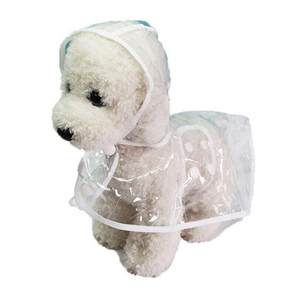 Puppy Waterproof Pet Dog Raincoat Jacket Clothes Vest Rain Coat Outdoor Hoodies White - S