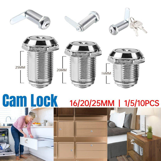1/5/10pcs File Cabinet Drawer Milk Box Swivel Lock Small Round Security Lock - 16mm-10PCS
