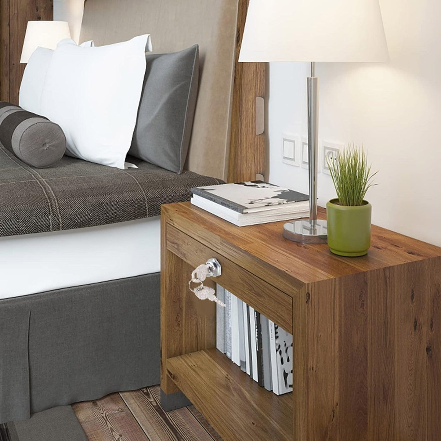 1/5/10pcs File Cabinet Drawer Milk Box Swivel Lock Small Round Security Lock - 16mm-10PCS