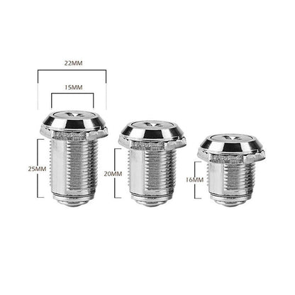 1/5/10pcs File Cabinet Drawer Milk Box Swivel Lock Small Round Security Lock - 25mm-5PCS