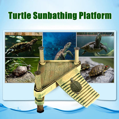 Floating Turtle Platform with Climbing Ramp for Aquariums and Reptile Tanks