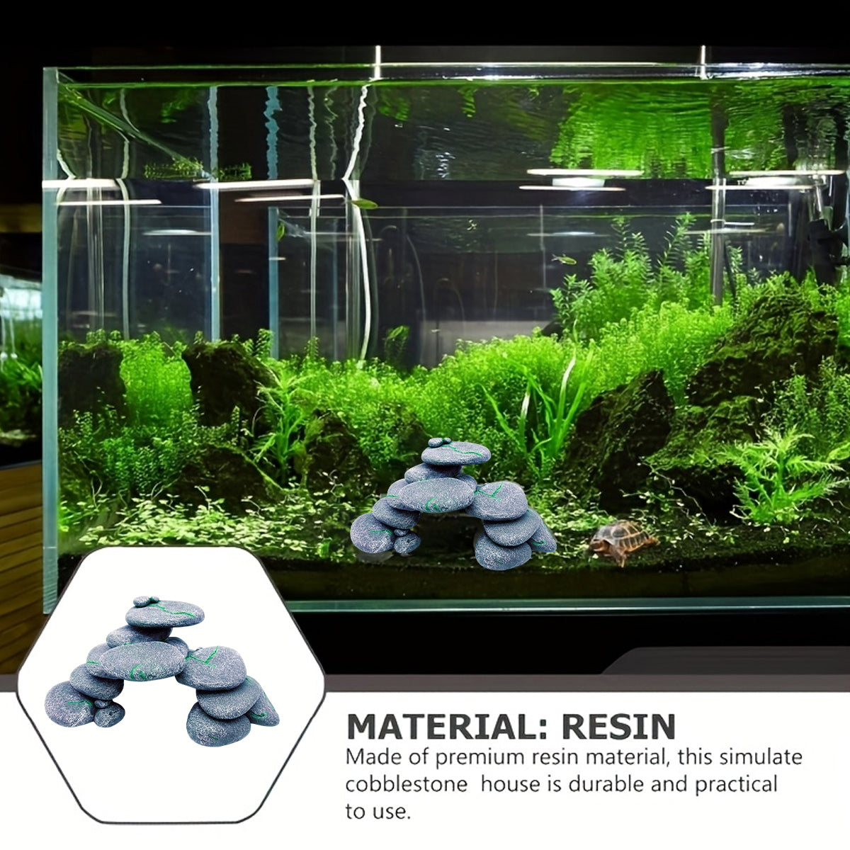 Turtle Climbing Platform Staircase Balcony Ramp for Aquarium Fish Tank Habitat - A