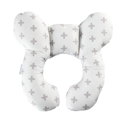 Baby Soft U-Shaped Auto Car Seat Stroller Head Neck Support Pillow Cushion Au - Black and White Dots
