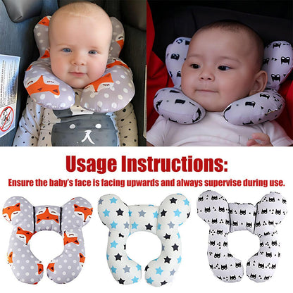 Baby Soft U-Shaped Auto Car Seat Stroller Head Neck Support Pillow Cushion Au - Hippo