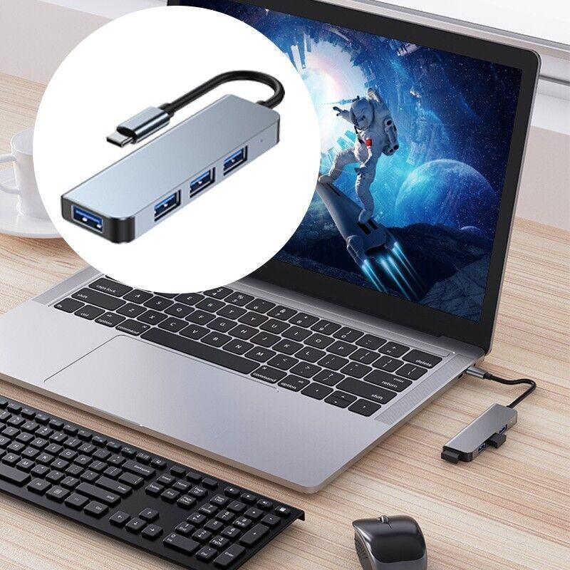 8/6/4-In-1 Usb-C Hub Adapter Type-C Hub Hdmi For Macbook Pro/Air Ipad Pro Laptop - 4-IN-1