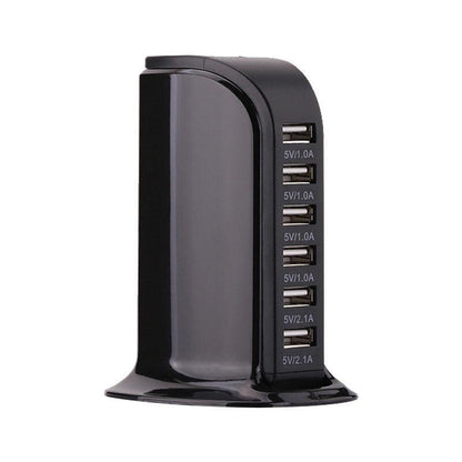 6Ports Charging Station Usb Desktop Charger Rapid Tower Power Adapter Wall Hub