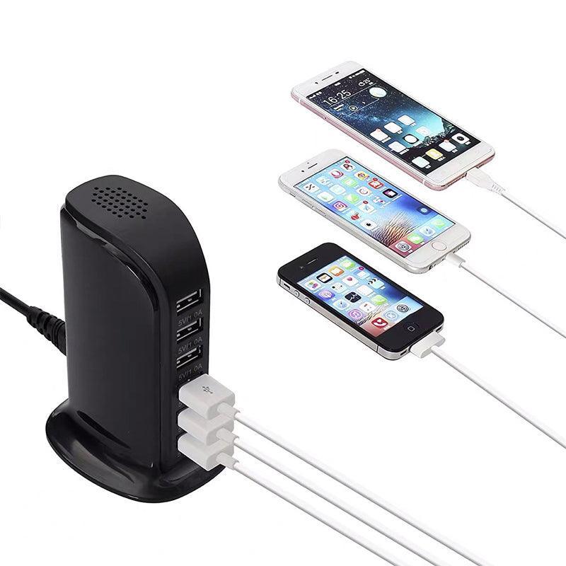 6Ports Charging Station Usb Desktop Charger Rapid Tower Power Adapter Wall Hub