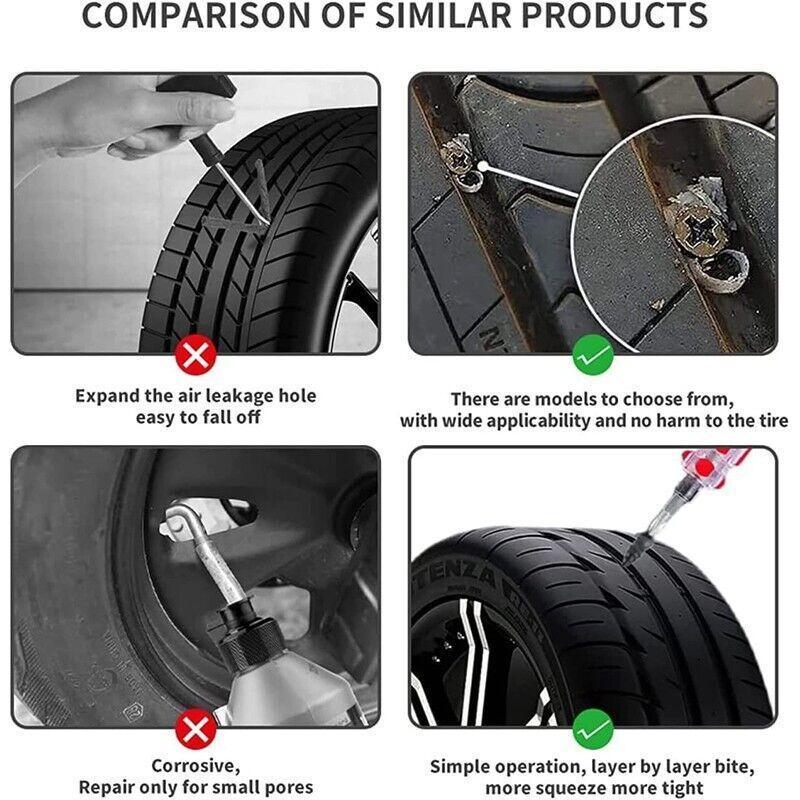 Vacuum Tyre Repair Nail Car Trucks Tire Puncture Repair Tubeless Rubber Nails