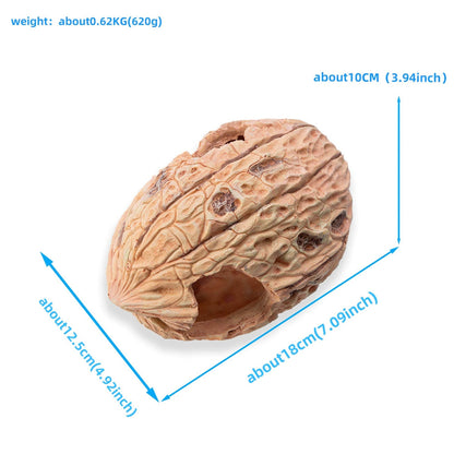 Pet Climbing Shelter Simulated Walnut Resting Box Small Animal Hideaway Decor