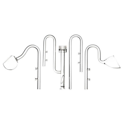 Aquarium Glass Inlet Outlet Pipe Fish Tank Filter Oil Film Remover Plant Holder - Lily inlet-12mm