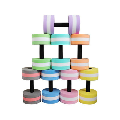 Water Dumbbell Aquatic Exercise Dumbell Water Aerobics Workouts Barbell - Grey-Pink