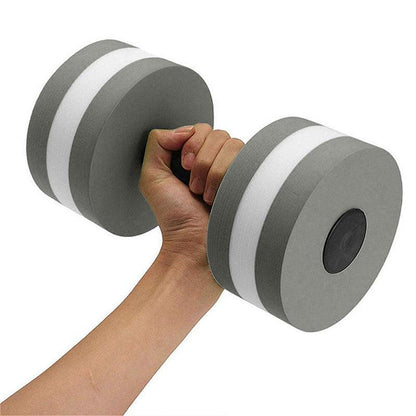 Water Dumbbell Aquatic Exercise Dumbell Water Aerobics Workouts Barbell - Grey-Pink