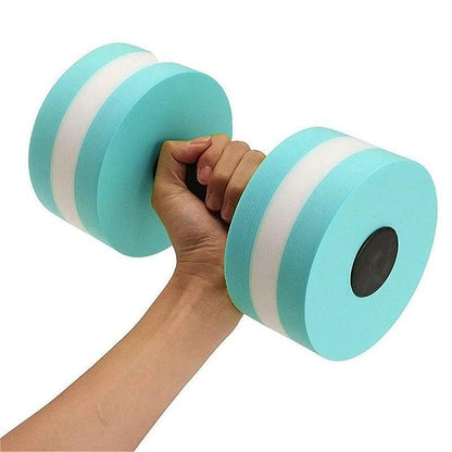 Water Dumbbell Aquatic Exercise Dumbell Water Aerobics Workouts Barbell - Grey-Pink