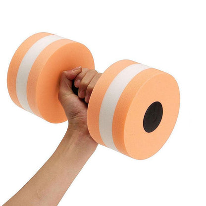 Water Dumbbell Aquatic Exercise Dumbell Water Aerobics Workouts Barbell - Grey-Pink
