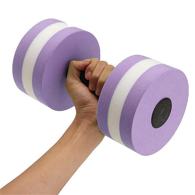 Water Dumbbell Aquatic Exercise Dumbell Water Aerobics Workouts Barbell - Grey-Pink