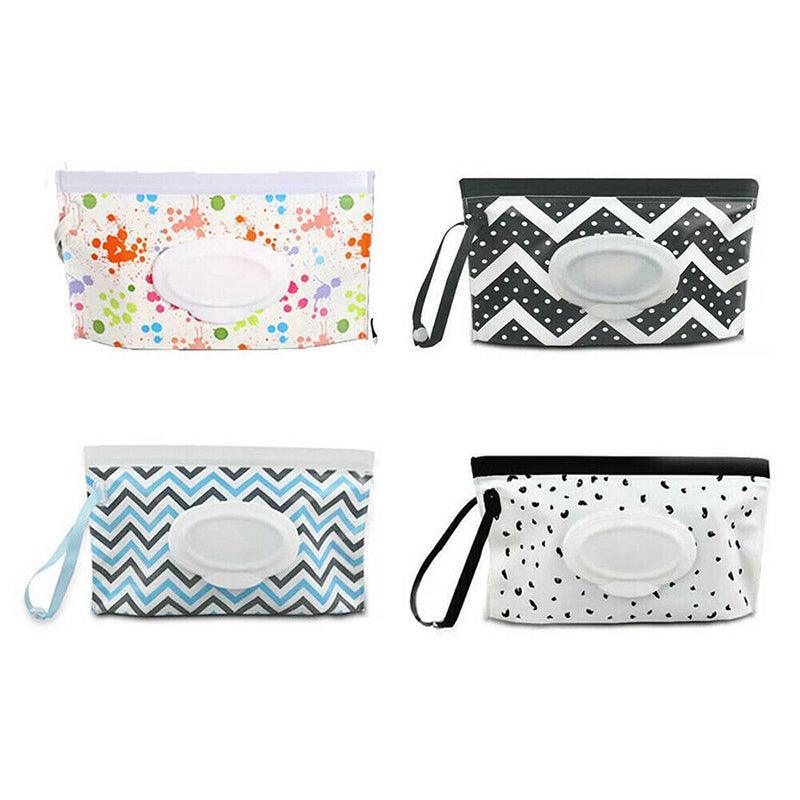 Portable Wet Wipe Pouch Dispenser Bag Travel Reusable Tissue Case Holder Storage - Blue