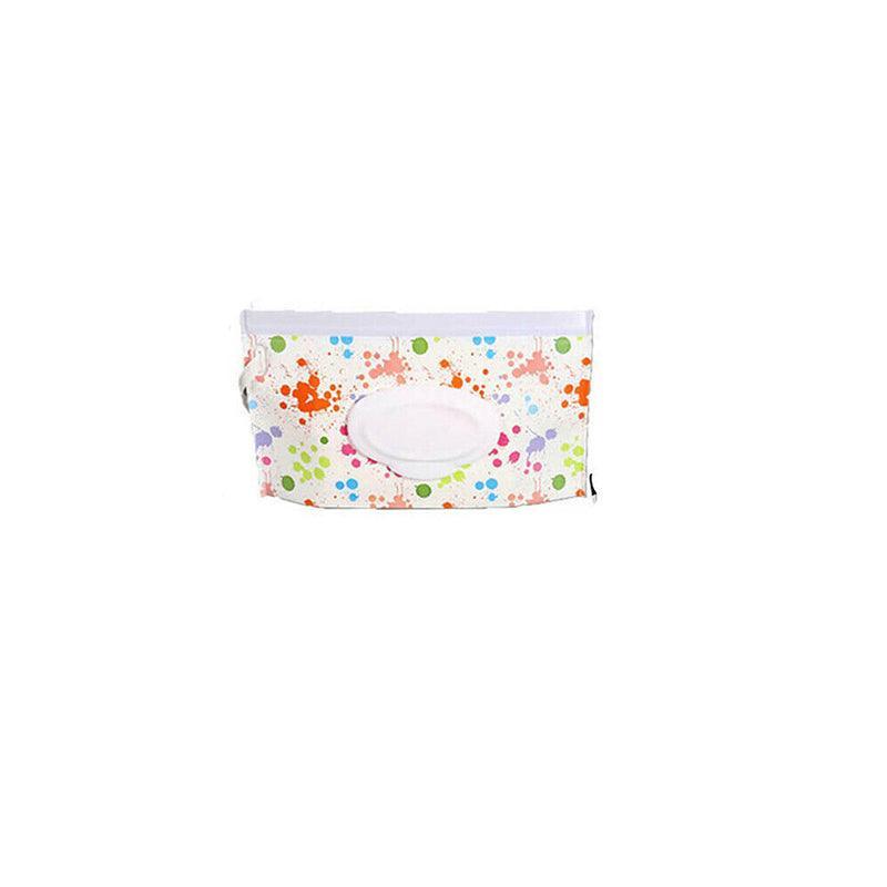 Portable Wet Wipe Pouch Dispenser Bag Travel Reusable Tissue Case Holder Storage - Colourful