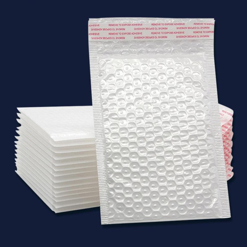 25PCS Poly Bubble Mailers Envelope Padded Bag White Cushioned Satchel 15 Sizes - 25PCS-19*27CM