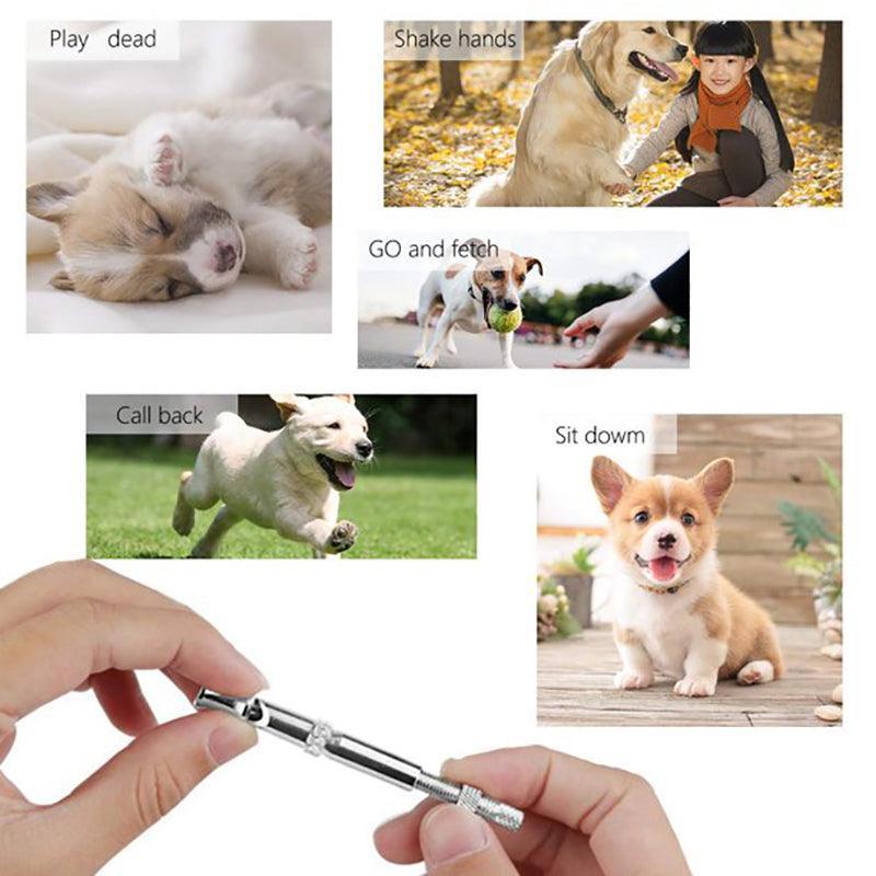 Adjustable Ultrasonic Dog Training Whistle with Keychain Cover for Bark Control