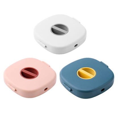 Case Cord Tangle Free Organizer Portable Earphones Manager Wire Winder Cable - White*1