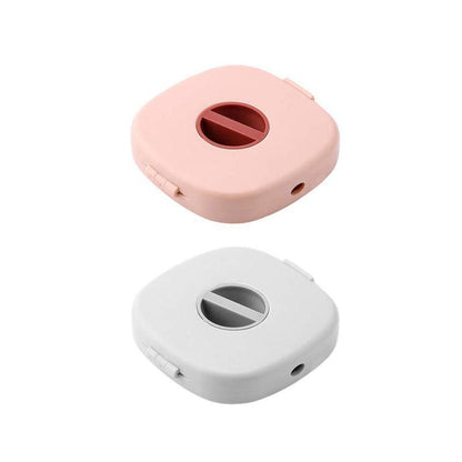 Case Cord Tangle Free Organizer Portable Earphones Manager Wire Winder Cable - White*1