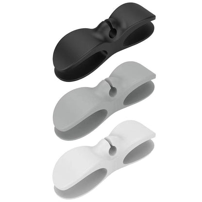 Wire Cable Organizer Holder Cord Wrapper Winder For Kitchen Appliances Computer - 3PCS Grey