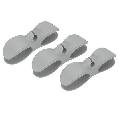 Wire Cable Organizer Holder Cord Wrapper Winder For Kitchen Appliances Computer - 3PCS Grey
