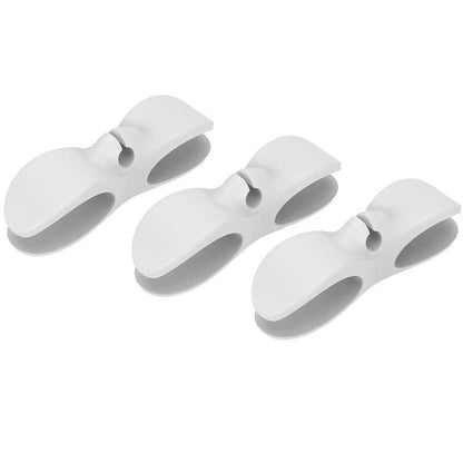 Wire Cable Organizer Holder Cord Wrapper Winder For Kitchen Appliances Computer - 3PCS Grey