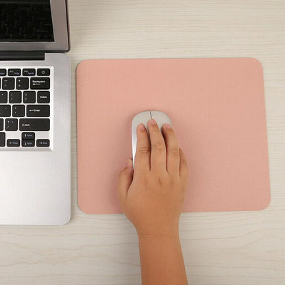 Leather Mouse Pad 30x25.5cm Waterproof Gaming Desk Mat Anti Slip Rubber Mousepad - Wine Red